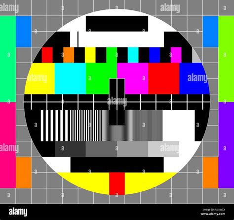 Test chart on tv, pip - sound effect