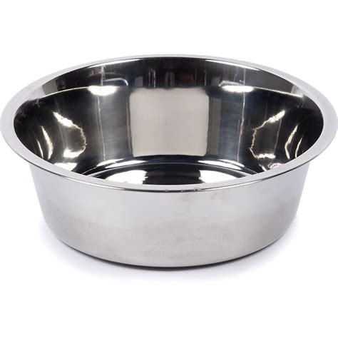 Dog eats from a metal bowl - sound effect