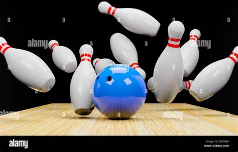 Bowling, skittles, strike - sound effect