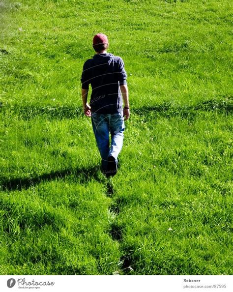 Walking in soft shoes on damp grass - sound effect