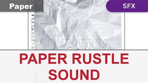 Paper rustle - sound effect