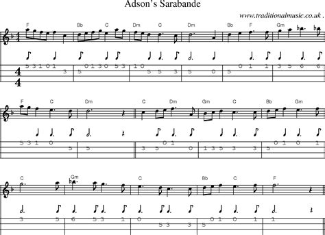 Traditional music of sarabande - sound effect