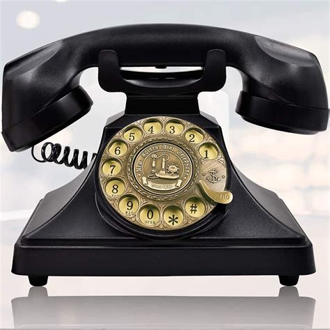 Home phone: bell rings, picks up and hangs up - sound effect