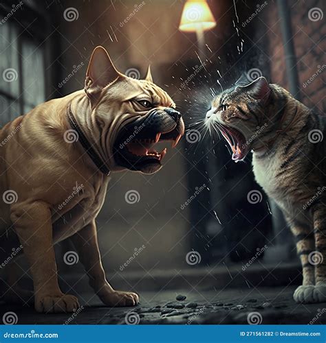 Cat and dog fight - sound effect