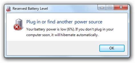 Windows 7 critical battery drain sound