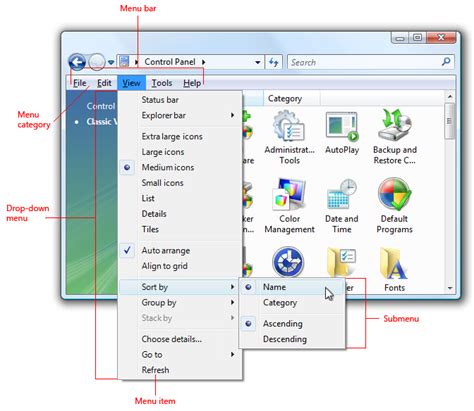 Windows 7 menu command sound