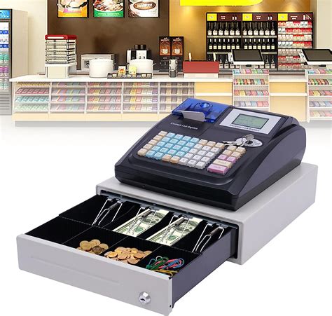 Old cash register, cash drawer - sound effect