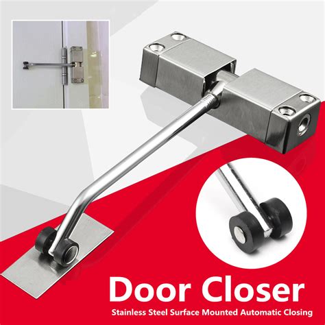 Metal door, automatic closing device - sound effect