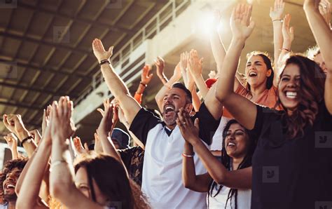 Crowd of football fans, cheers and applause - sound effect