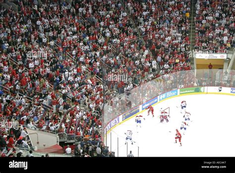 Crowd of hockey fans: puck scored, arena - sound effect