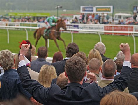 Crowd of spectators at the races - sound effect