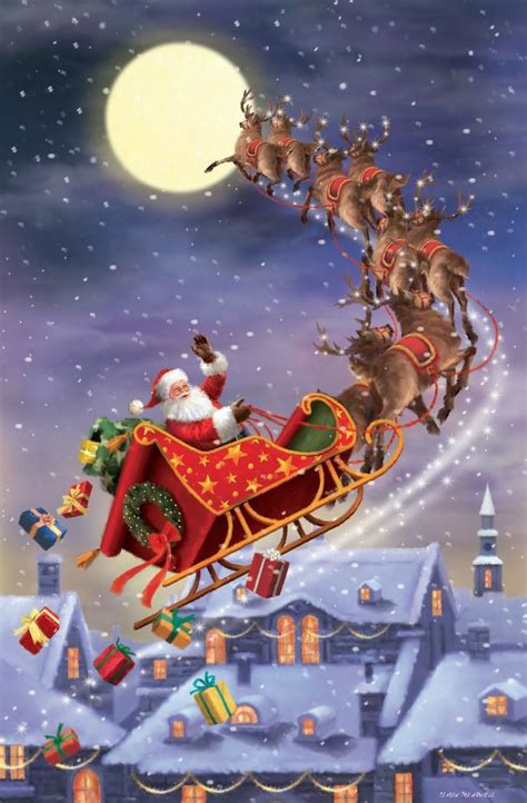Magical santa claus on a sleigh - sound effect