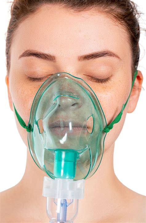 Breathing through an oxygen mask - sound effect