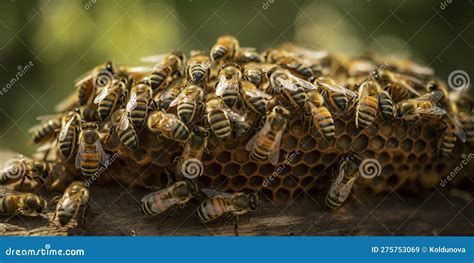 Buzzing of bees around hive - sound effect