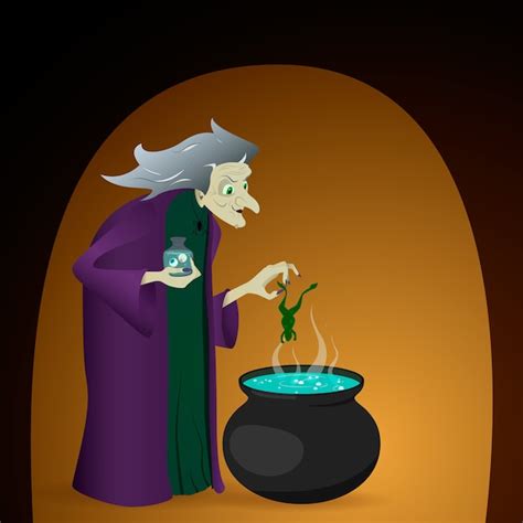 Evil witch brews a potion in a cauldron - sound effect