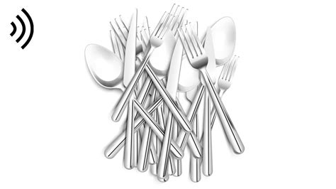 Clinking cutlery - sound effect