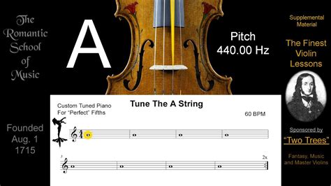 Sound 440 hertz (a) for violin tuning