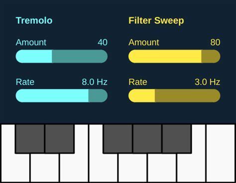 Low frequency oscillator sound effect (lfo sweep)