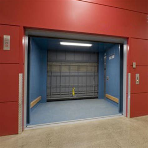 Sound of an electric lift, freight elevator