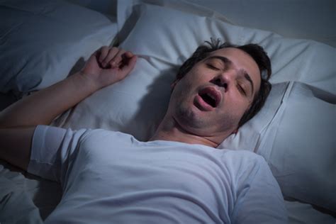 Sound of male snoring, a man snores
