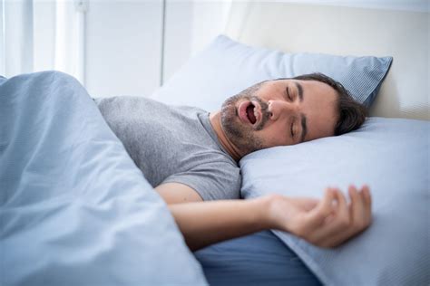 Sound of male snoring, a man snores