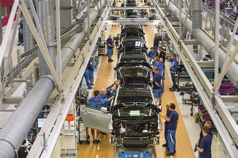 Sound of a production line at a car factory: mechanisms, welding