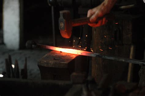 Sound of the blacksmith's work: hitting the anvil