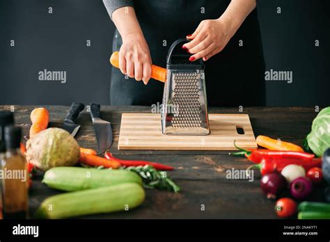 Sound of a hand grater, rub carrots