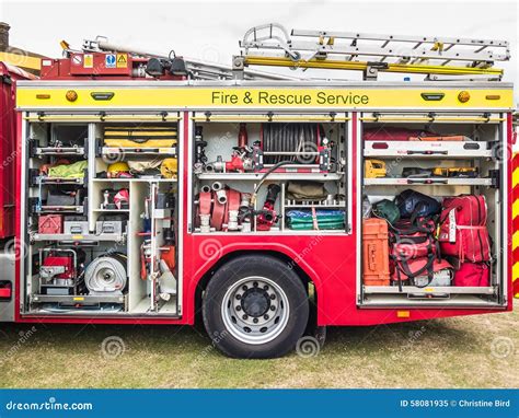 Sound inside the fire truck: talks on the walkie-talkie, siren