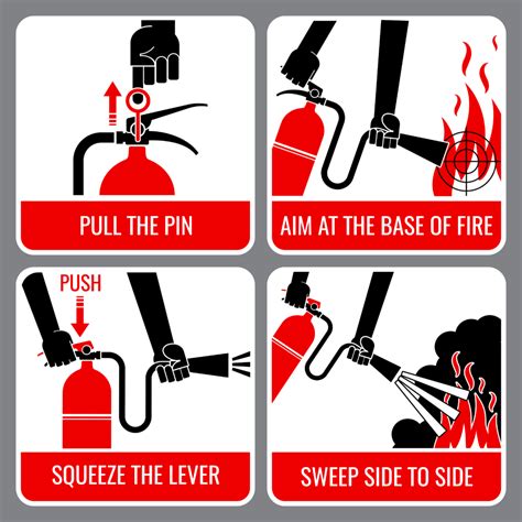 Fire extinguisher handling sounds
