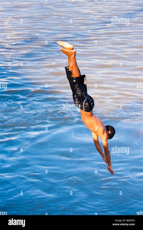 Sounds of a man diving into water