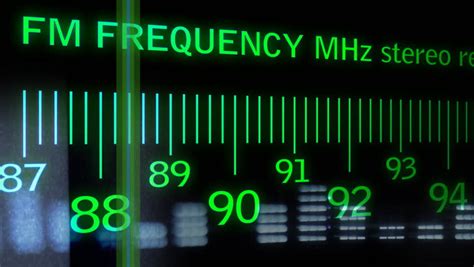 Radio hiss sounds, wave tuning, radio frequencies