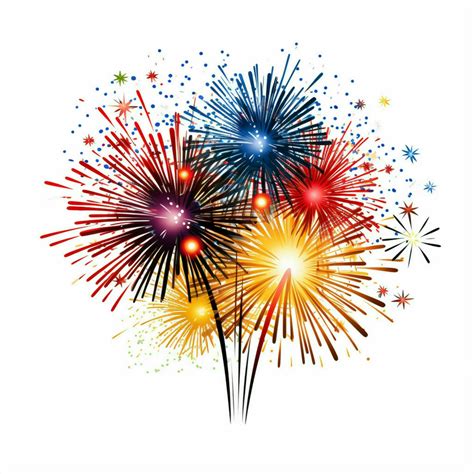 Fireworks: several small and medium explosions, crowd - sound effect