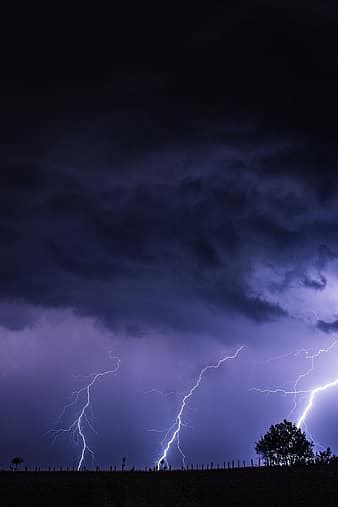 Thunderstorm, thunderclap with light rain - sound effect