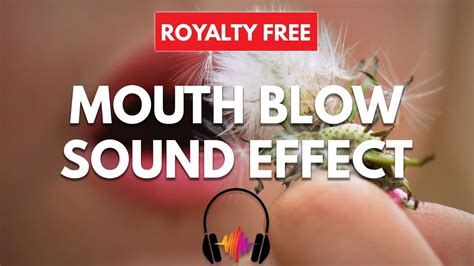 Imitation of air blows from the mouth - sound effect