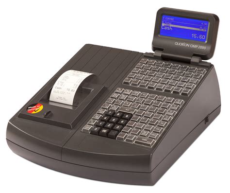 Electronic cash register: pressing keys, printing a receipt - sound effect