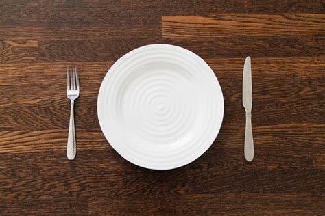 Put the fork and knife on the plate - sound effect