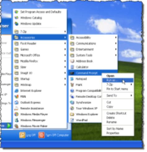 Windows xp menu command sound