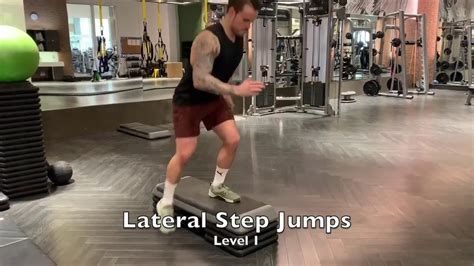 Short sounds of steps, jumps and walking on metal (man)