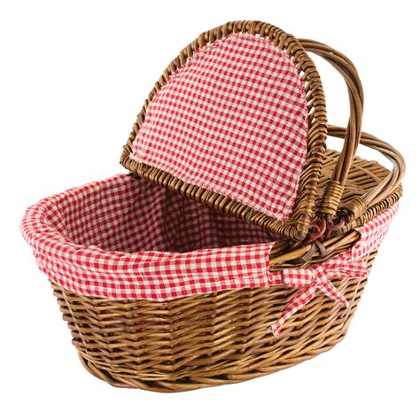 Wicker picnic basket opens - sound effect