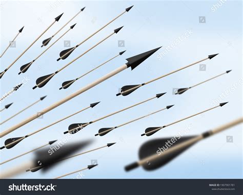 Flying arrow, many arrows fly - sound effect