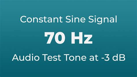 70 hertz: subwoofer test, 10 sec  - sound effect