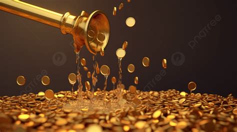 Coins are pouring, falling (slowly) - sound effect