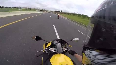 Motorcycle is traveling at 100 mph - sound effect