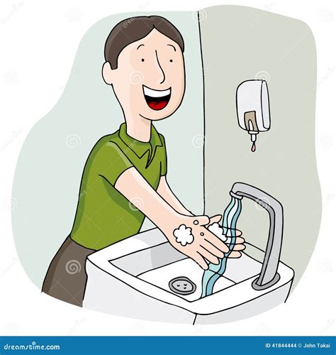 Washing hands, man washes his hands - sound effect