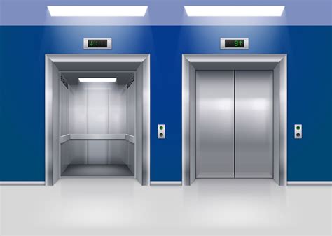 Opening and closing the elevator door with a bell - sound effect