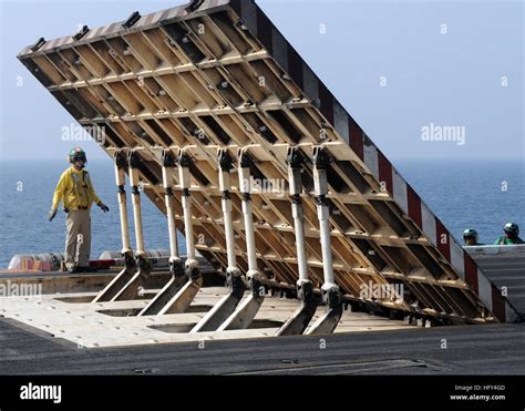 Jet thrust deflector on an aircraft carrier - sound effect