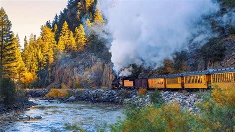 Steam locomotive rides through a mountain tunnel - sound effect