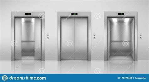 Passenger elevator opens and closes - sound effect