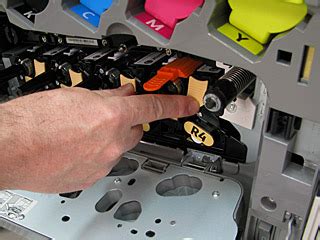 Cartridges are inserted into the drum - sound effect